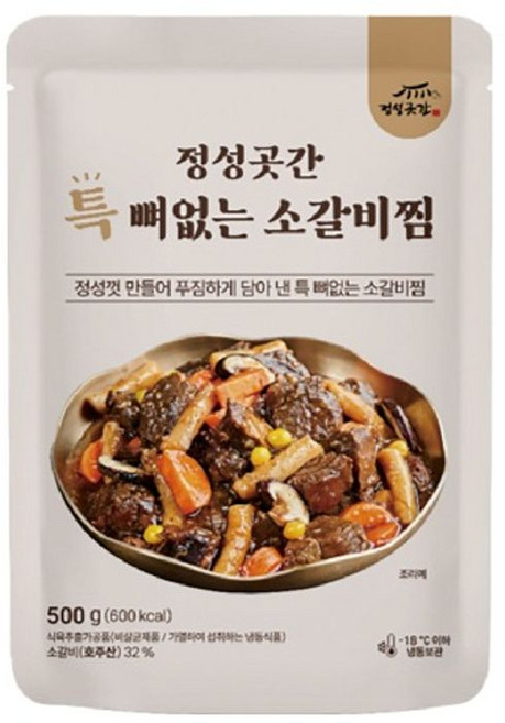 정성곳간 강순의 명인 특 뼈없는 소갈비찜, 6개, 500g