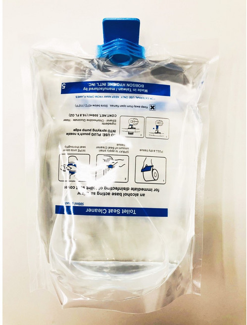 bobson 壁掛式酒精消毒器 500ML, 75%酒精補充包500ml/包