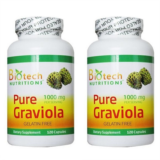 Biotech Nutritions Graviola 그라비올라 가시여지 1000mg 120정 2팩