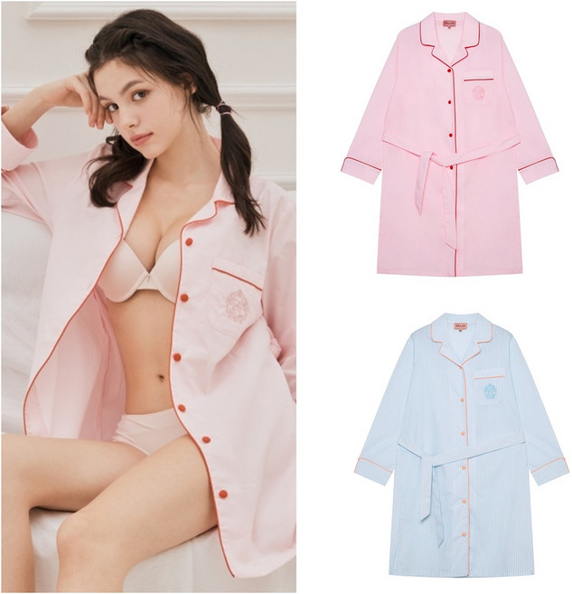 [에블린] 톤페어링 원피스 파자마 EBPPE3701C / 2color