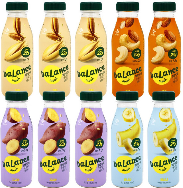 [신세계TV쇼핑]CJ 밸런스밀 4종 (귀리3 고구마3 바나나2 견과2), 10개, 50g