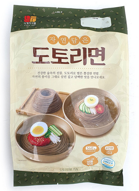 새마원 냉동 75% 도토리면 (140g-4개입 4인분) 도토리 막 국수 면, 1개, 560g
