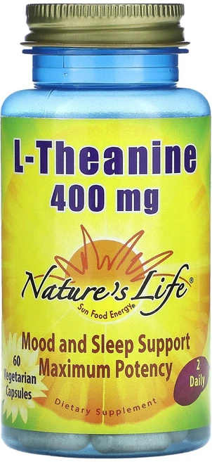 Nature s Life (네이처스 라이프) 녹차함유 l-테아닌 베지 캡슐 60정, 1개 - 쿠팡