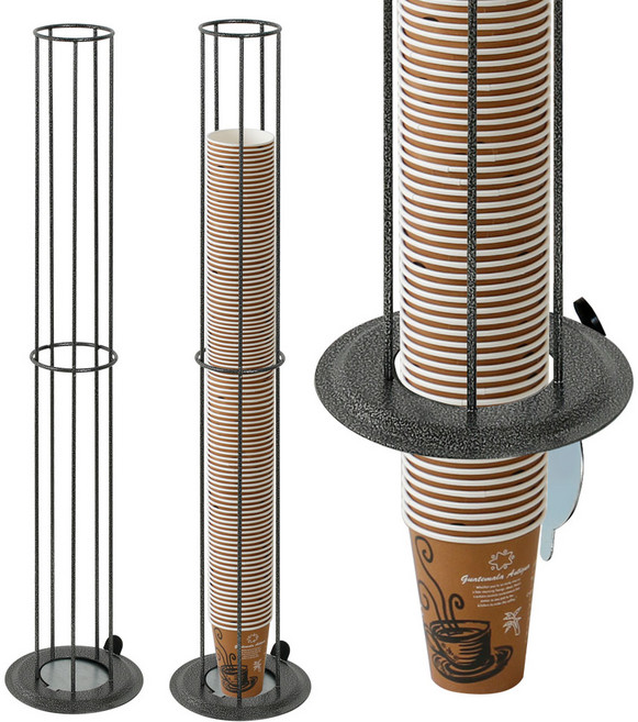 카시안 슬라이드 종이컵 수거함 철제 스틸 컵수거함 수거기 회수기, A 04) 90mm 테이크아웃 컵 소, 1개