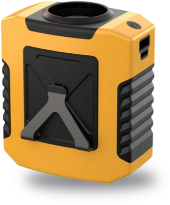 그리낸블루 KC인증 3in1 핸즈프리 허리선풍기, 오렌지