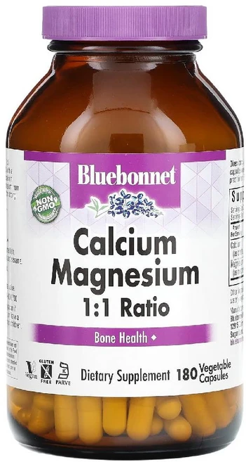 블루본넷뉴트리션 칼슘 마그네슘 1:1 비율 180 베지캡슐, 1개, 180정 - 쿠팡