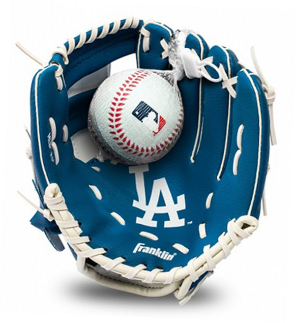 프랭클린 LA 다저스 어린이 야구 글러브 (글러브1+폼볼1) 아동용 캐치볼, 청색, 1개