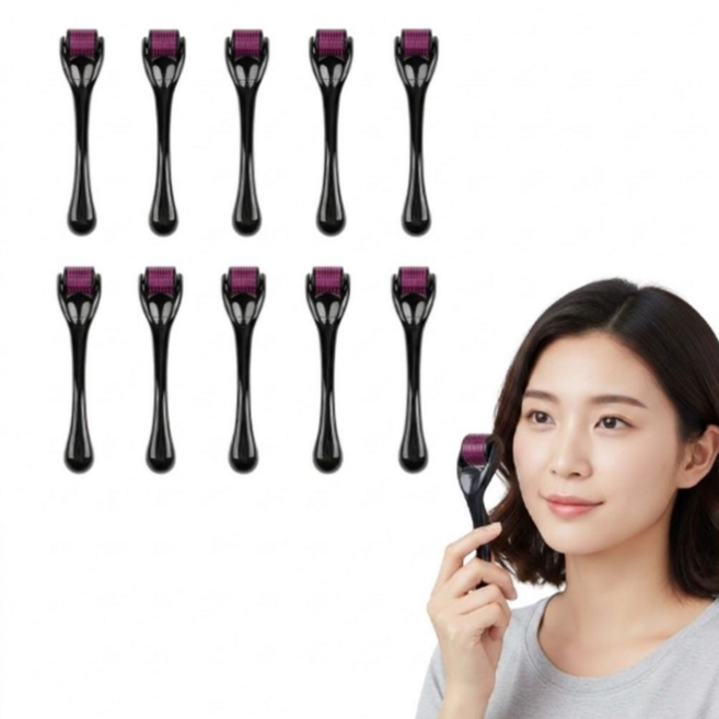 하늬무드 mts 더마롤러 일반형 0.25mm, 10개, 블랙