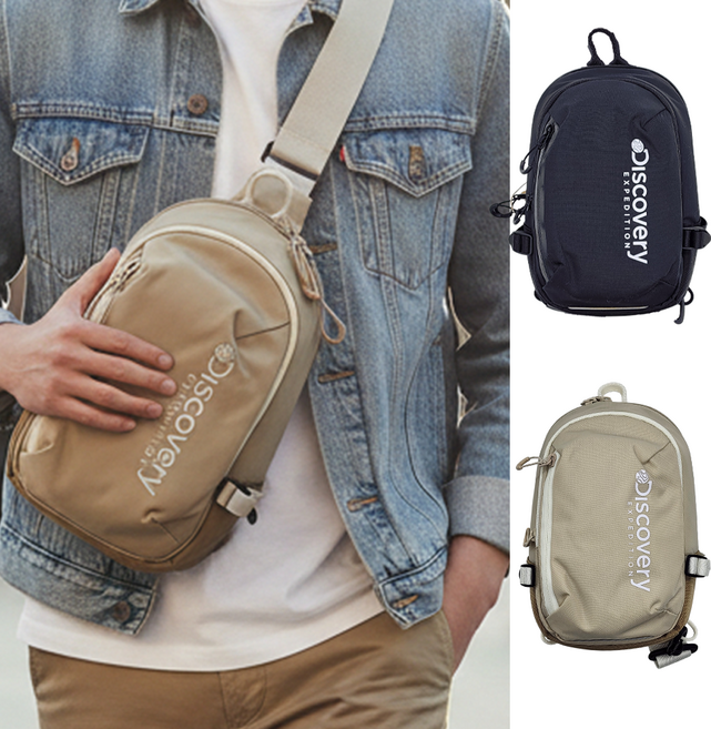 디스커버리 슬링백 남여공용 경량 리버티 미니 슬링백 크로스백