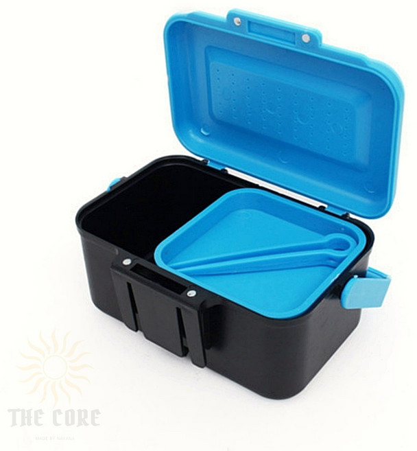 싸파 DK 생미끼 케이스 (블루)미끼통 지렁이통 밑밥통 낚시, 단품