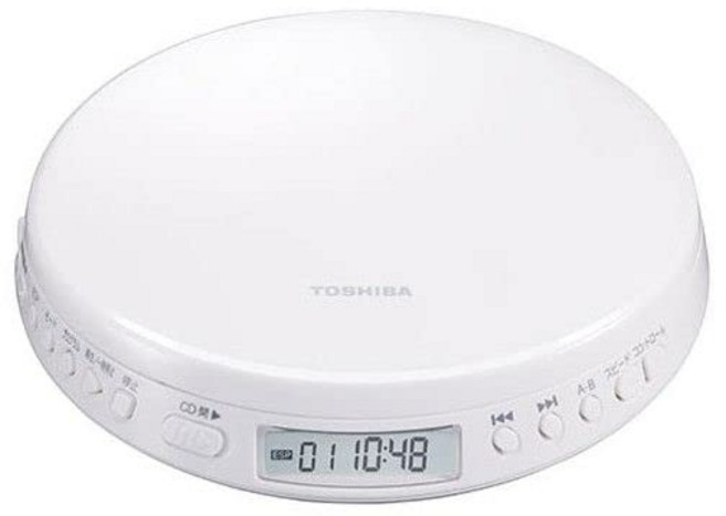 도시바 TOSHIBA TY-P10 W 휴대용 CD 플레이어, 본품 + 화이트