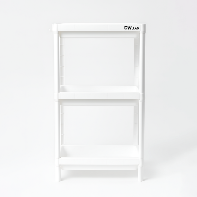 동운랩 다용도 수납 선반 틈새 수납장, 1세트, 3단 (화이트)