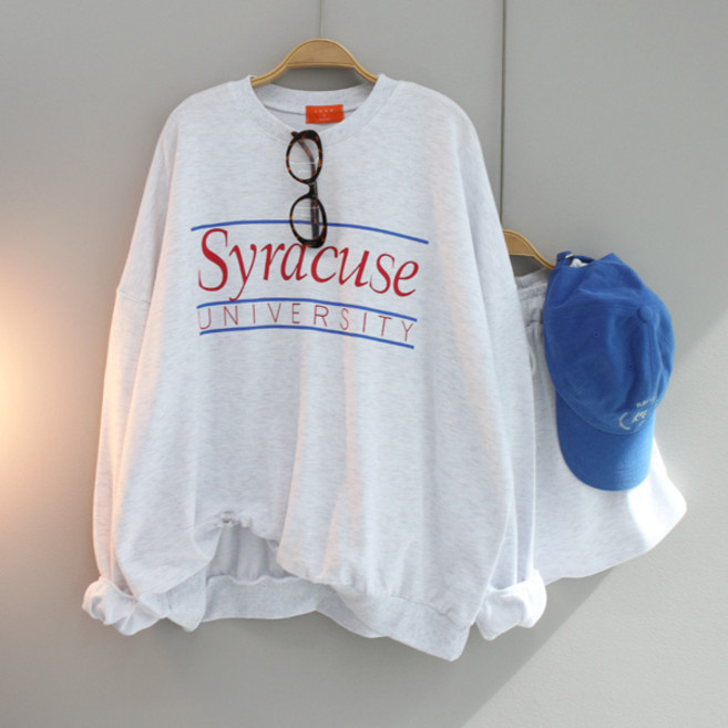 달콩 여성 빅사이즈 상하세트 운동복 간절기세트 큐스맨투맨반바지세트