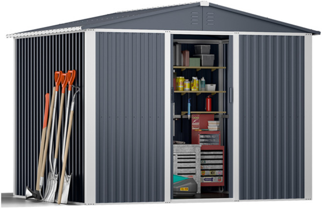 레드와이 조립식창고 스틸창고 10x8ft 조립식 이동식 농막 야외보관함 정원 전원주택 고급 대형 창고, 옵티머스 스틸 10x8(콜드그레이)