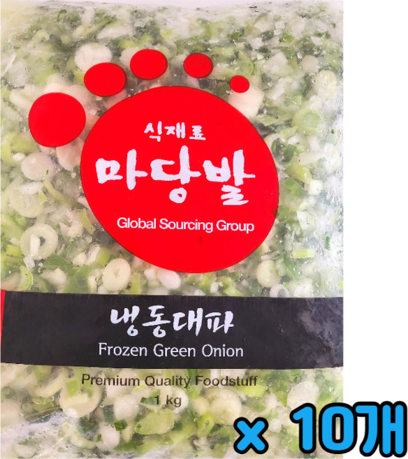 마당발 냉동 대파, 1kg, 10개