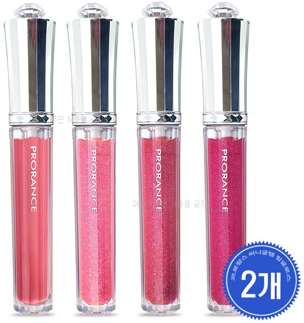 프로랑스 써니글램 립글로스, PK2시폰핑크펄, 3.6g, 2개