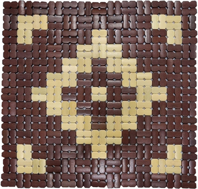 네이처월드 통풍 사계절 마작 대나무방석 쿨링 방석 의자 쇼파, 콤비 마작(브라운)