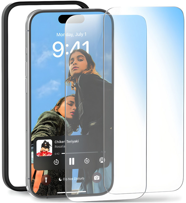 구스페리 강화유리 액정보호필름 2p 세트 투명, 1세트