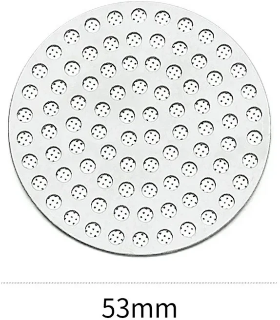 커피 분리기 스테인리스 스틸 기계 핸들 소결 메쉬 필터 스크린, 53mm