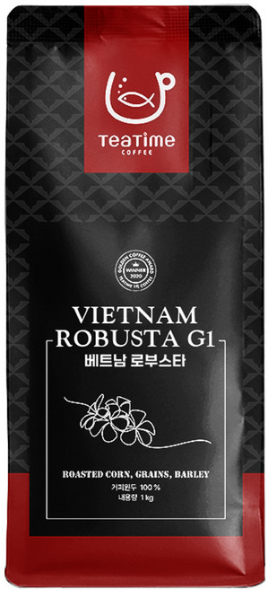 1kg 베트남 로부스타 G1 홀빈 당일로스팅 사업자원두 [미디움로스트], 1개, 홀빈(분쇄안함)