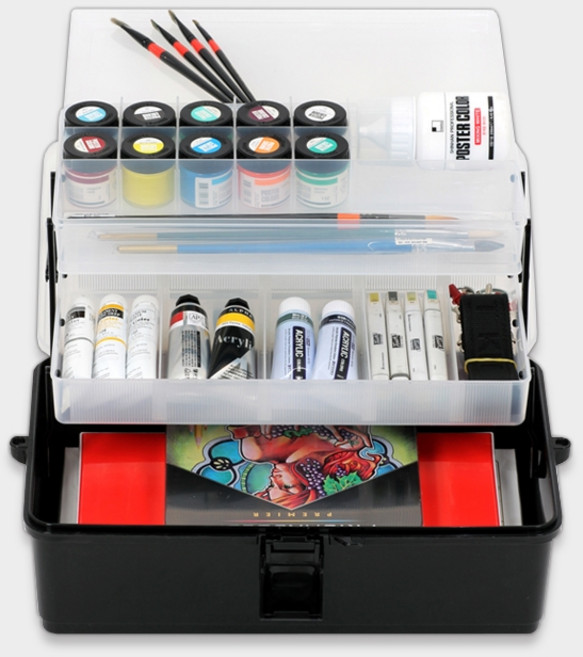 아트키트 화구박스 AK-42M, 블랙, 블랙