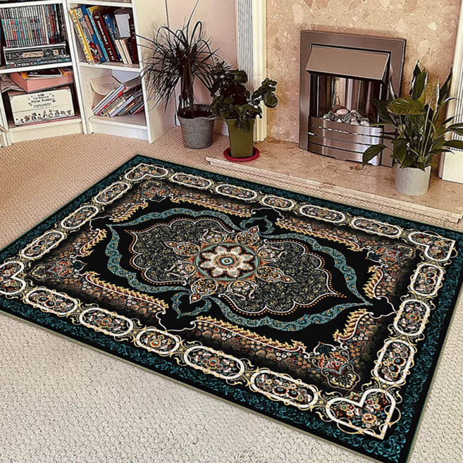 씨엔와우 이슬람 무슬림 기도 전용 빅사이즈 매트, 딥그린