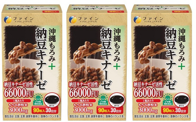 일본낫토키나제 낫또 나토 모로미배합 파인재팬 90정x3개, 90정, 3개