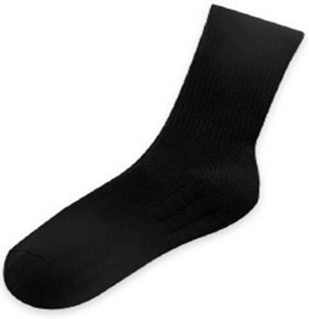 W.fox 남성 스포츠 쿠션 양발, 3개, 블랙