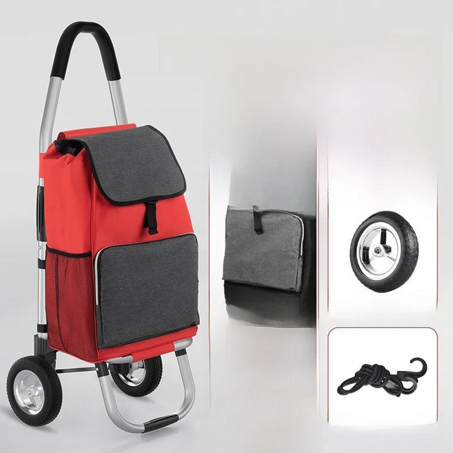 계단오르는카트 짐운반 다용도형 휴대용 경량 GIANXI 쇼핑 카트 계단 등반 야채 구매 작은 당기는 가정용 접이식 손으로, 4)알루미늄 합금 모델 업그레이드된 넓어진 바퀴, 1개