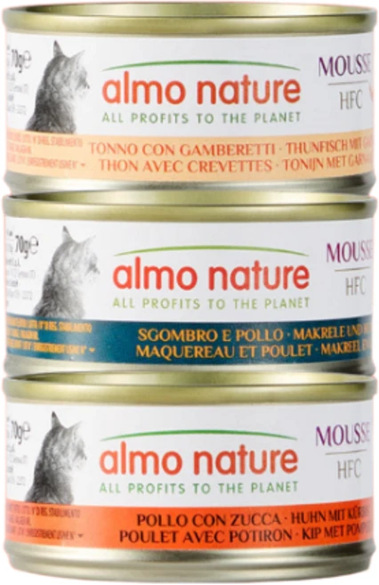 알모네이쳐 주식캔 무스 70g 3종혼합, 3개, 혼합맛 - 쿠팡