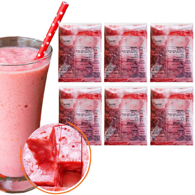 냉동 가당 딸기 2kgx6 얼린 설탕절임 청 스무디 라떼 슬러시 쥬스 음료 카페 가게 업소용