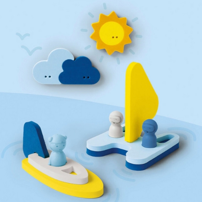 욕조 목욕놀이 입체조립블록 세일어웨이(Q1928) 유아목욕 아기선물 아기목욕용품, 트레저아일랜드(Q1942)