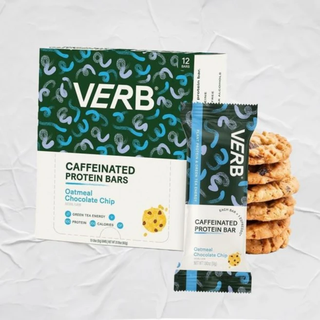 Verb 에너지 카페인 단백질 바 오트밀 초콜릿 칩 10g 식물성 고단백질 비건 스낵 유기농 녹차가 포함 아, Verb 에너지 카페인 단백질 바 오트밀 초콜릿 칩 1 - 쿠팡