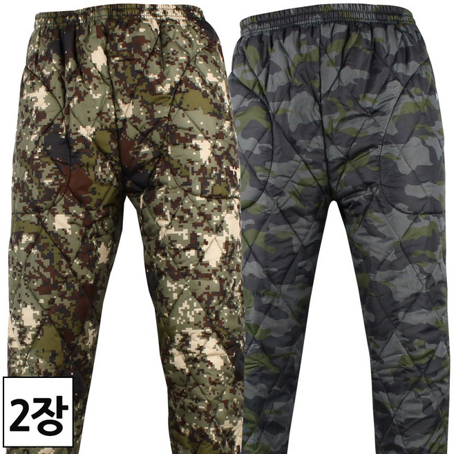 2장 [더맨월드] 겨울용 남자 MW 카모무늬 따뜻한 누비 팬츠 _ 가볍고 편한 누구에게나 어울리는 실용만점 등산 운동 외출 일상 팬츠 M1097