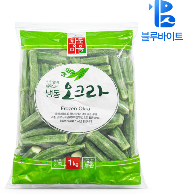 랜시 오크라 냉동야채 레이디핑거(냉동), 1개, 1kg