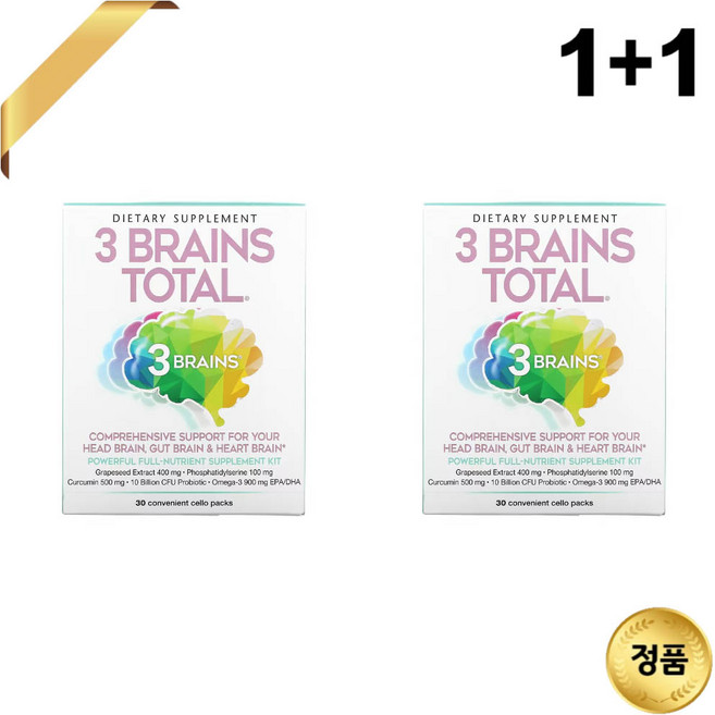 1+1 네추럴팩터스 토탈 커큐 브레인 마그네슘 30팩 이노시톨 콜린 함유