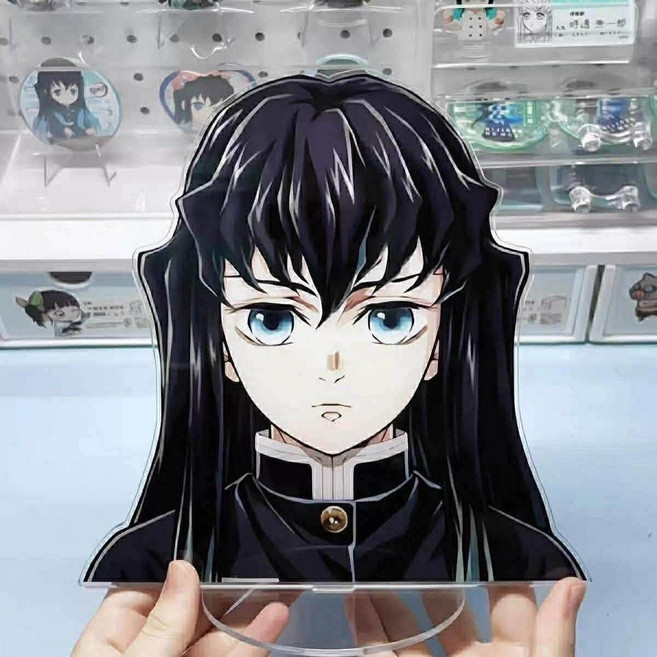 귀멸의칼날 아크릴 반신 입체 장식 피규어 무이치로 기유, 시토 무이치로 20cm 스탠드 1개, 1개