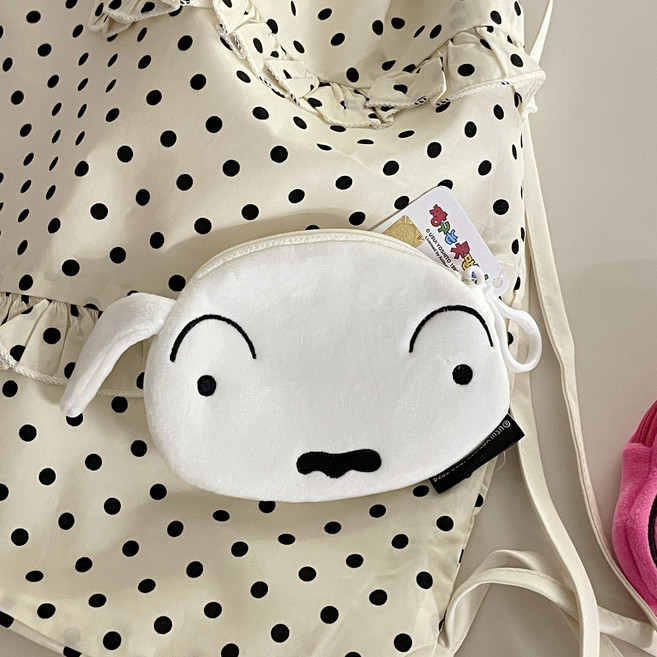 (정품) 짱구는 못말려 흰둥이 와니야마상 동전지갑 미니 파우치 키링