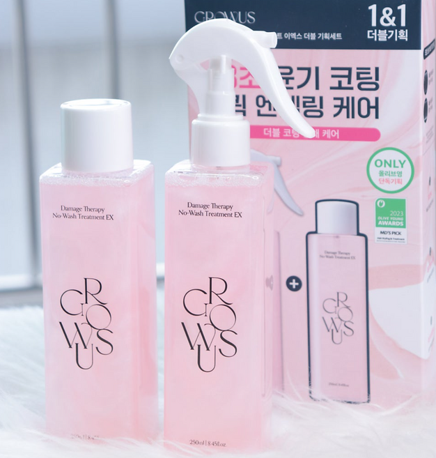 [트리트먼트 BEST] 그로우어스 데미지 노워시 트리트먼트 더블 기획, 2개