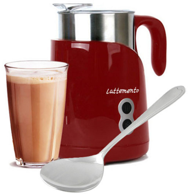라떼멘토 자동 우유거품기, 라떼멘토 우유거품기_레드 (거품스푼 포함), 1개