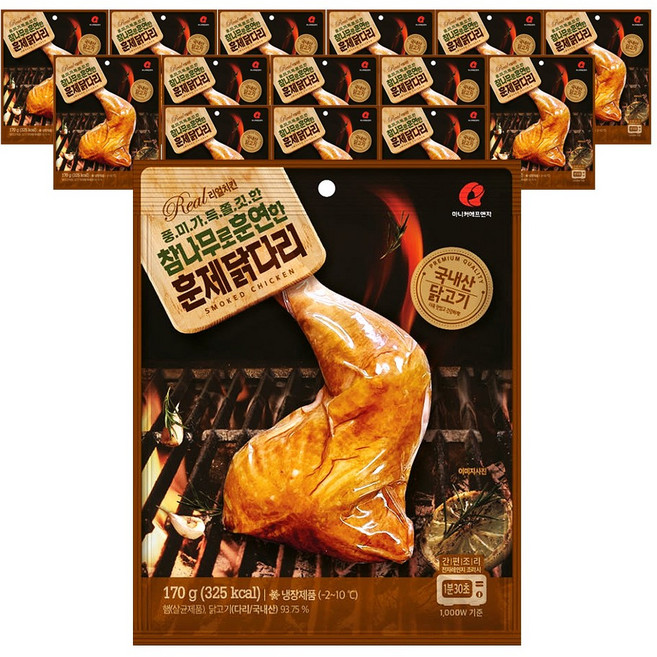 마니커에프앤지 참나무로훈연한훈제닭다리 (냉장), 15개, 170g