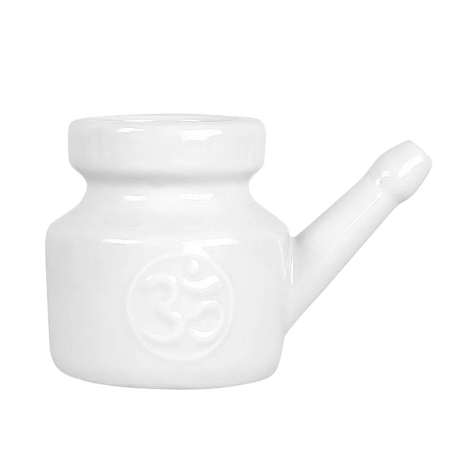 350ml 세라믹 네티팟 코 세척 냄비 내구성 있는 누수 방지 주둥이 냄비 코 세척 남성 여성 흰색, 하얀색, 1개 - 쿠팡