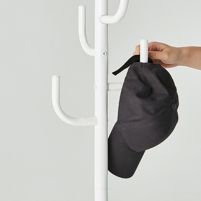 한샘 스탠드 옷걸이 미니 행거 가방걸이, 화이트