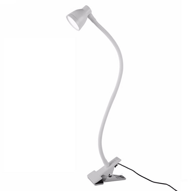LED 집게등 집게스탠드 USB 전원 독서등 조명, 화이트
