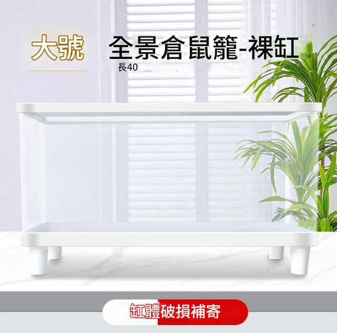 倉鼠籠子 透明 壓克力 飼養箱 19cm, 全景高清+防止逃逸+无惧啃咬 ✦ 大号白【全景透明 防止逃逸】仓鼠饲养笼 ✦, 1個