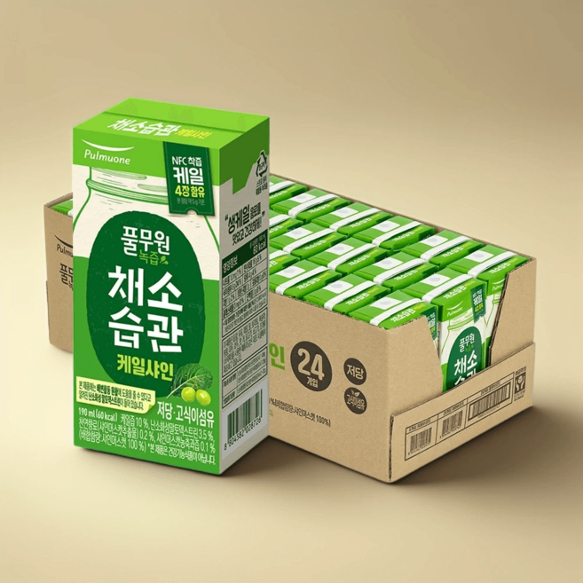 풀무원녹즙 채소습관 케일 샤인, 24개, 190ml