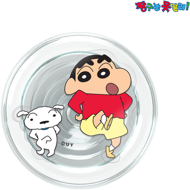 짱구는못말려 짱구 맥세이프 그립 톡 아크릴 스마트 거치대, 1개, 짱구와흰둥이-룰루랄라