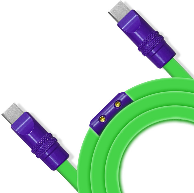 240W 초고속충전 PD C타입 미니 숏 케이블, 1개, 말차그린, 1.5m