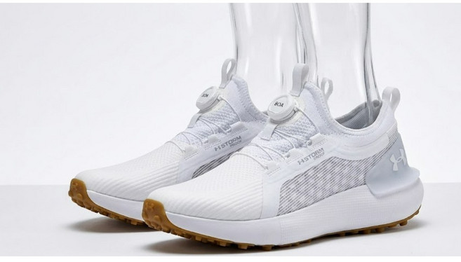 [언더아머_스포츠] 기능성 보아 골프화 스파이크리스 White 남성 팬텀 BOA 와이드 GOLF 슈즈 HOVR 쿠셔닝 TM3027380 방수 내수 시원함 유지 수평 접지력