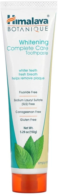 히말라야 보타니끄 화이트닝 치약 심플리 민트 150g 불소 무첨가 자연 유래 미백 치약 (원산지 미국), 히말라야 Himalaya Botanique 화이트닝 컴 - 쿠팡
